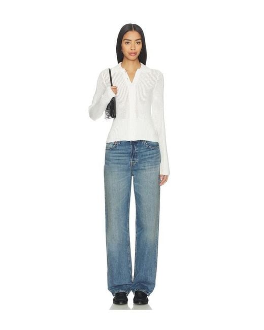 ALL THE WAYS White Kelly Button Up Sweater