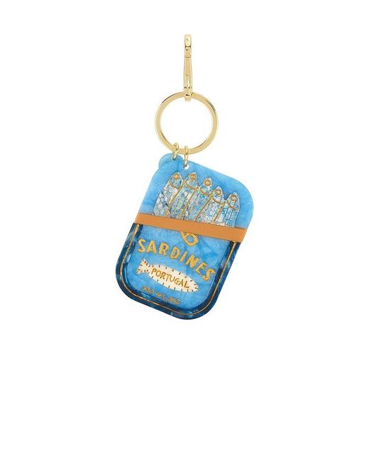 Solar Eclipse Blue Hand-Painted Sardines Bag Charm + Keychain