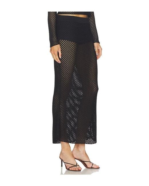 Jonathan Simkhai Black Demitri Midi Skirt