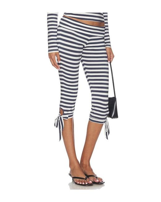 Caroline Constas Blue Bailey Capri Pants