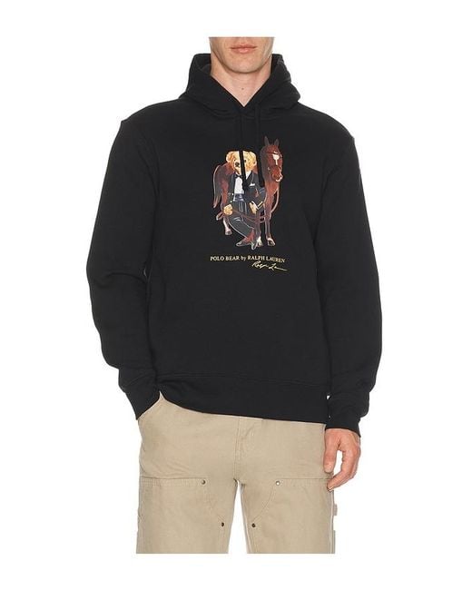 Polo Ralph Lauren Black Lunar New Year Bear Hoodie for men