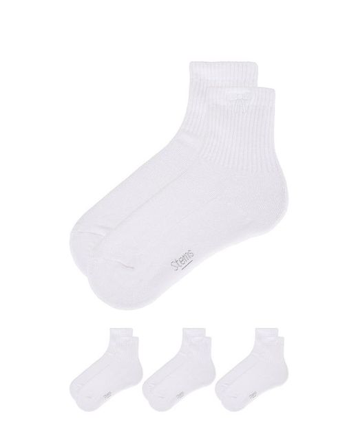 Stems White 3-pack Cushioned Bow Ankle Socks