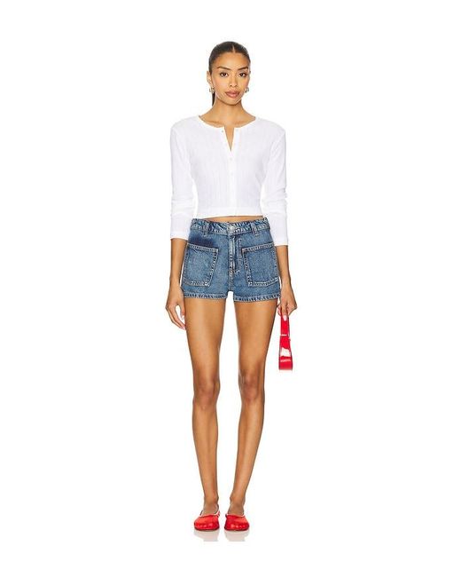 Free People Blue X We The Free Bettie Sailor Short