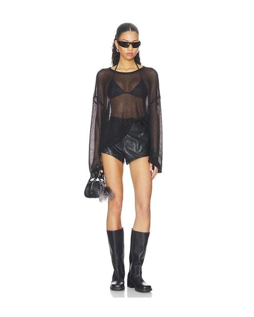Lioness Black Bloom Long Sleeve Top