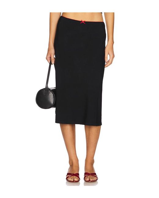 RAT BOI Black Tencel Slip Skirt