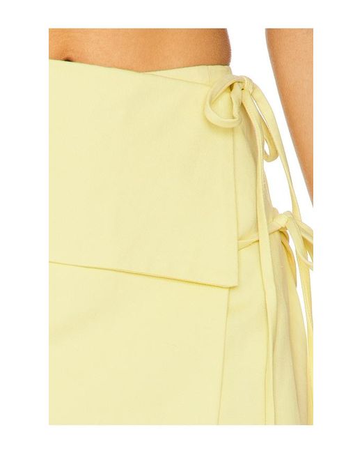 MINKPINK Yellow Izzy Tie Wrap Skort