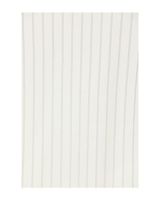 Theory White Hi Low Flou Shirt
