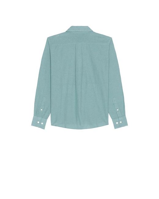 Norse Projects Blue Algot Relaxed Cotton Linen Shirt for men