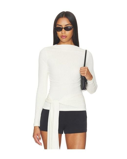 SNDY'S White Saria Top