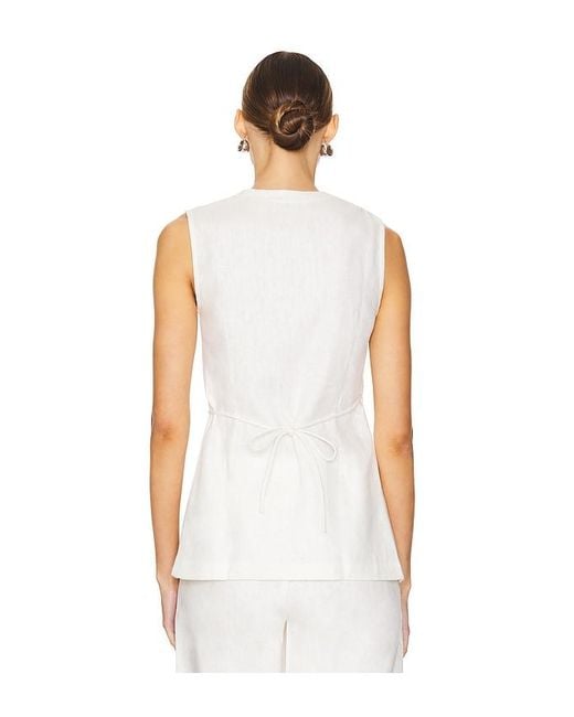 Faithfull The Brand White Lulea Wrap Vest