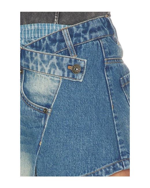 MARRKNULL Blue Two-Piece Denim Skirt