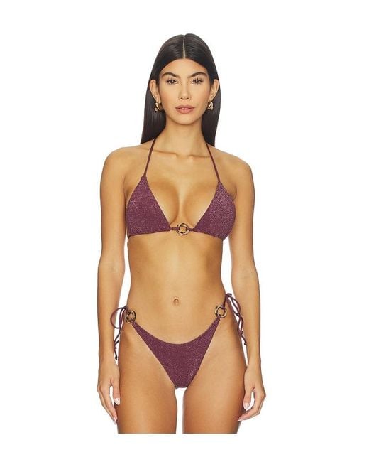 Bondeye Orange Ring Ingrid Triangle Bikini Top