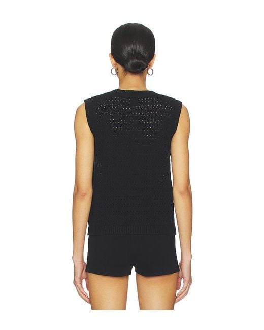 Sanctuary Blue Pointelle Shell Top