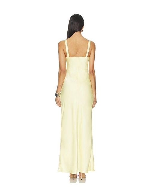 Runaway the Label Metallic Esme High Split Maxi Dress