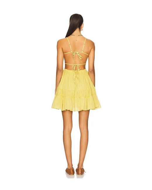 Free People Yellow X Free-Est Taking Sides Mini Dress