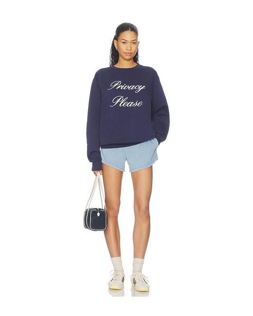 DEPARTURE Blue Privacy Please Sweatshirt
