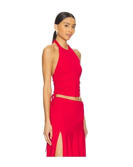 superdown Red Cammie Halter Top