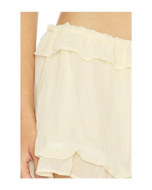 Milkwhite Natural Ruffle Mini Short