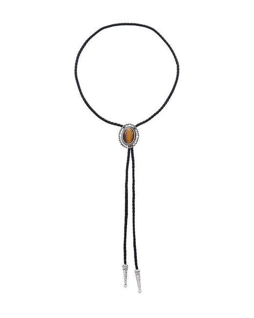 petit moments Black Milton Bolo Necklace