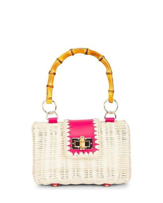 BTB Los Angeles Pink Mason Bamboo Clutch Bag