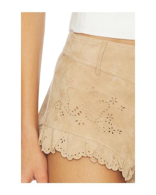 LoveShackFancy White Azalure Shorts