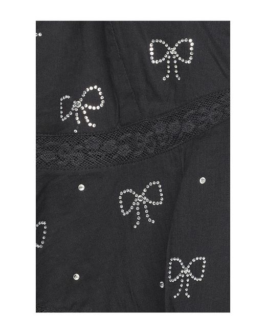 LoveShackFancy Black Lainie Top