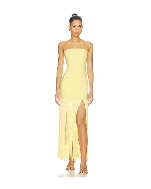 MORE TO COME Metallic Marissa Fringe Dress