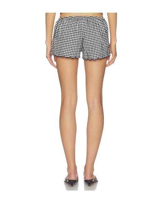 Montce Blue Scalloped Low Rise Drawstring Short