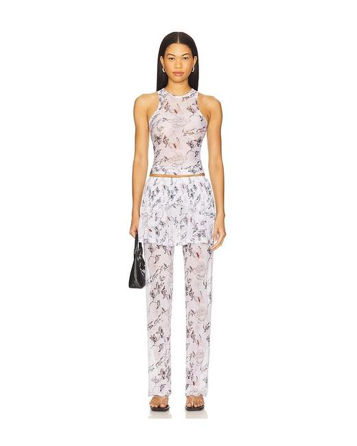 Juliet Johnstone White Mesh Mini Skirt