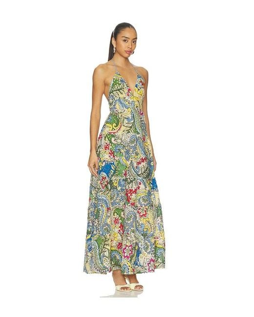 Alice + Olivia White Adalyn Halter Maxi Dress