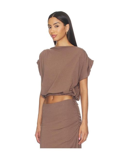 LNA Brown Halina Top