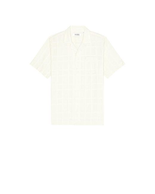 Original Penguin White Dobby Check Camp Shirt for men