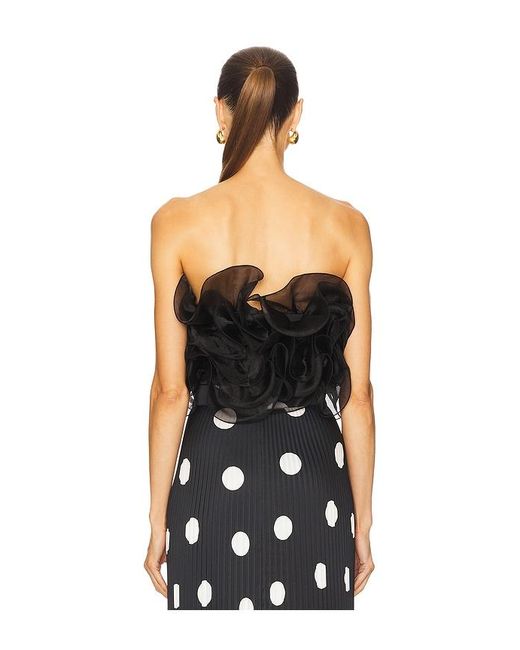 L'idée Black Coucou Organza Top