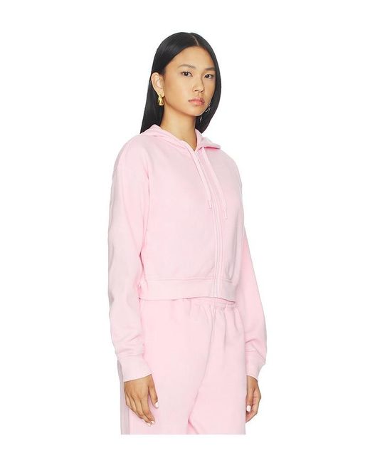 Beyond Yoga Pink Luxefleece Zip Up Hoodie