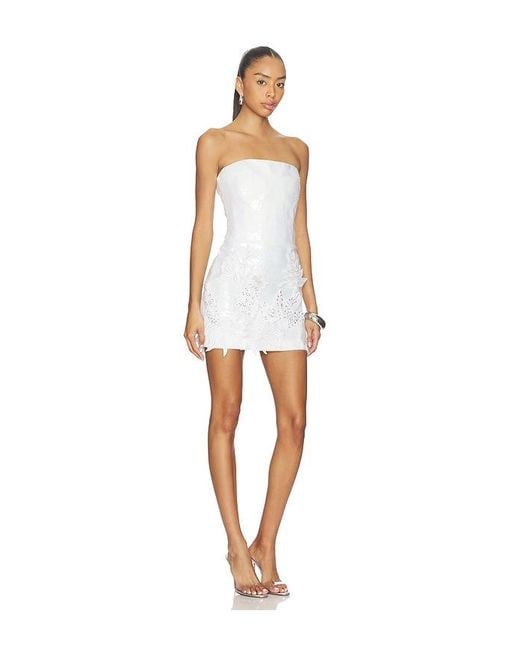 AFEW Rahul Mishra White Rahul Mishra Sequined Cocktail Mini Dress