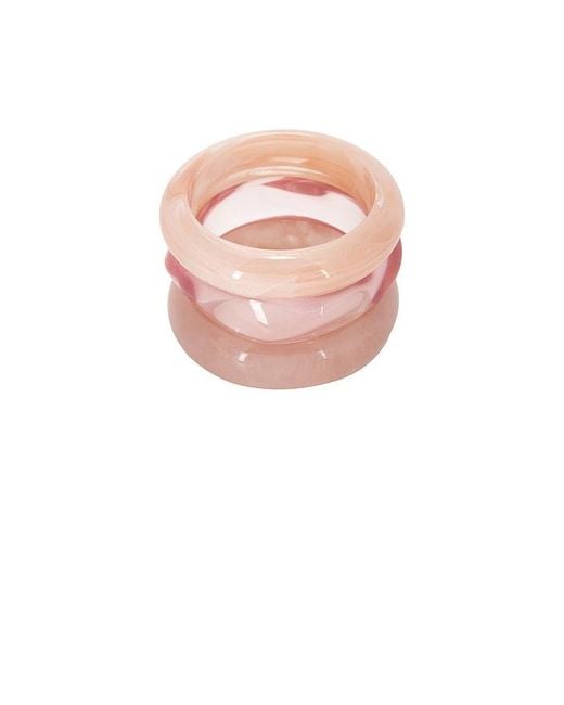 Luv Aj Pink The Formentera Bangle Set