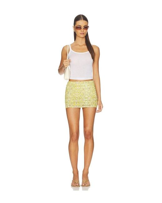 AFRM Yellow Martina Skirt