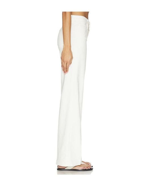 L'Agence White Joanne Wide Leg Jeans