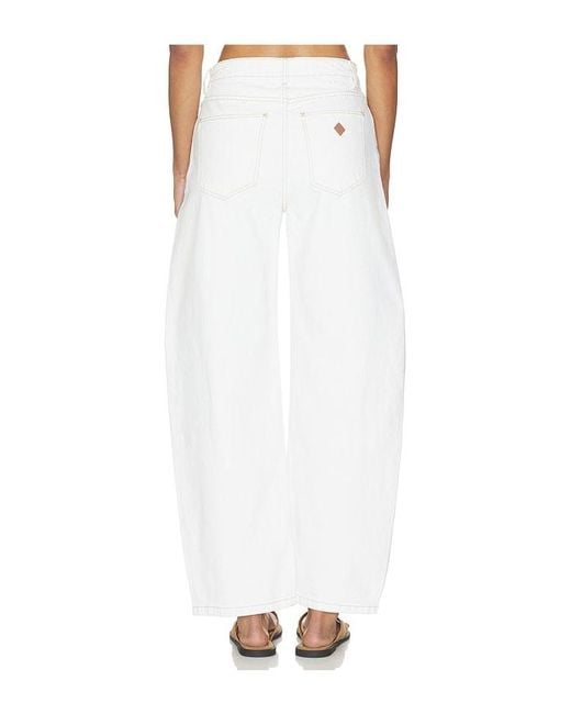 A.Brand White 95 Barrel Jean