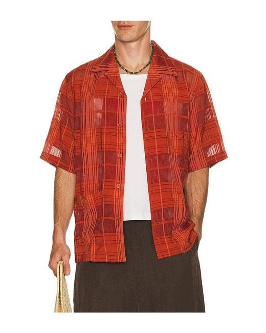 NN07 Red Ben Short Sleeve Shirt 50066 for men