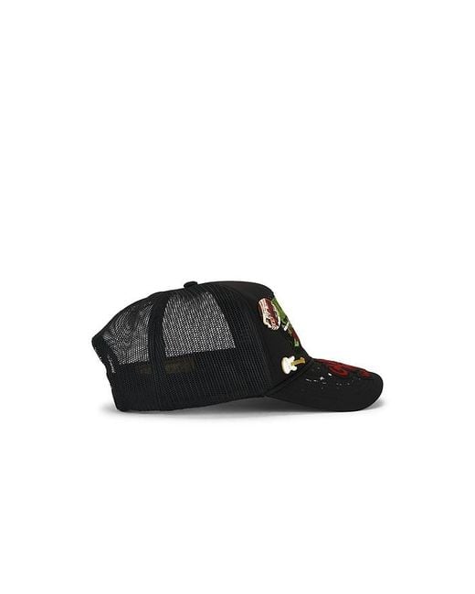 MadeWorn Guns N' Roses Hand Painted Patched & Pinned Trucker Hat in Black für Herren