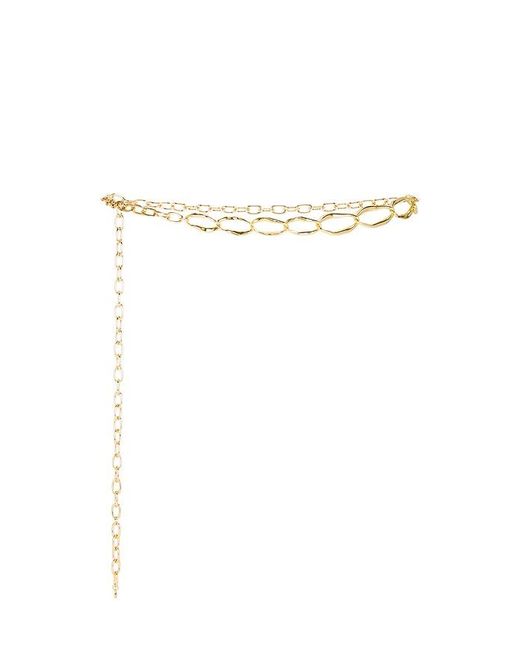 Ettika Metallic Hammered Oval Link Chain Belt