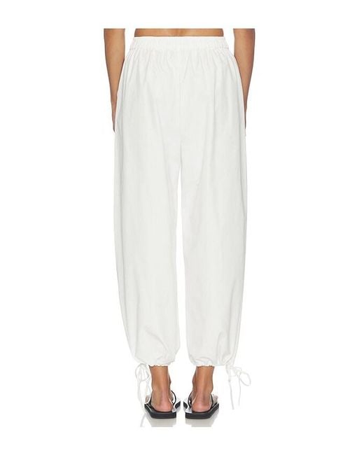 AEXAE White Cotton Drape Balloon Pant
