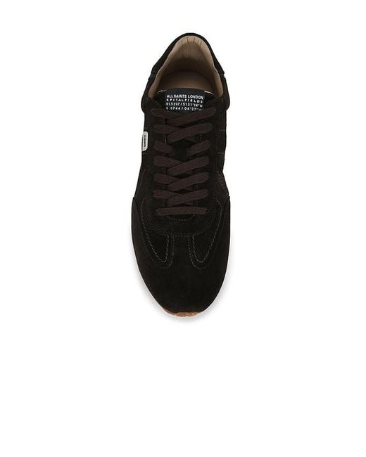 AllSaints Black Liam Low Top Sneaker for men