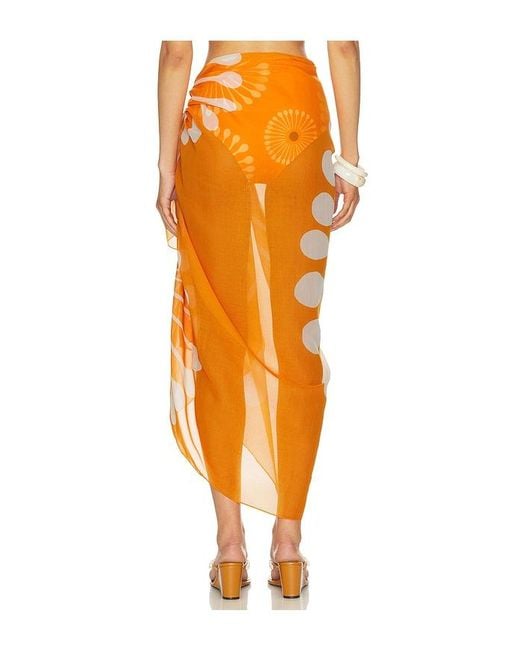 Cala De La Cruz Orange Luana Sarong
