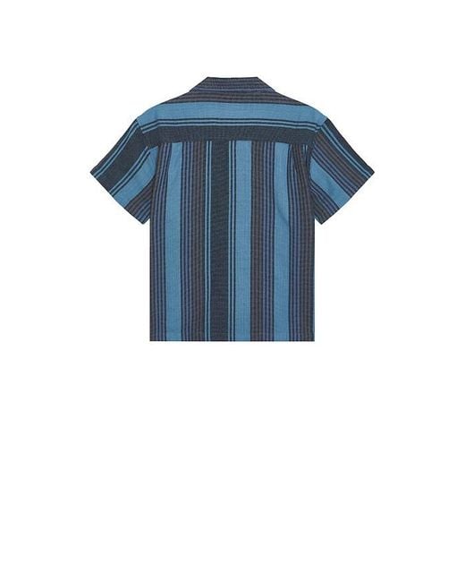 Camisa Manga Corta Frazer En Color Azul Talla En Obey de hombre de color Blue