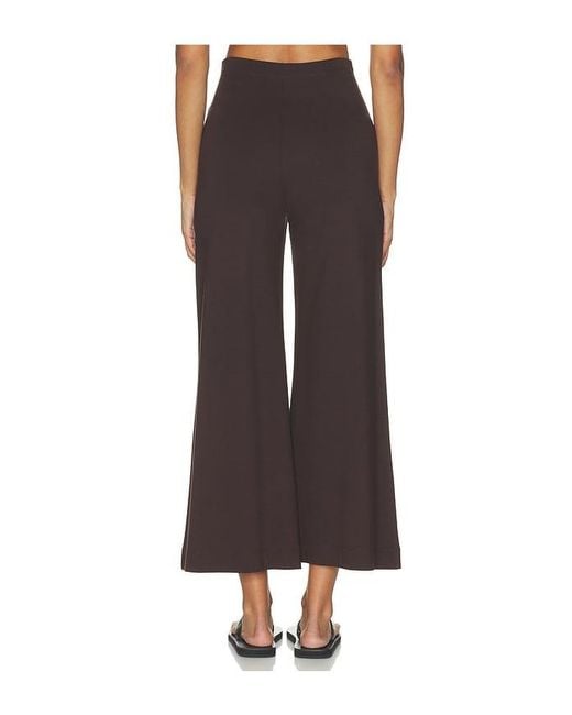 Ripley Rader Brown Ponte Knit Cropped Wide Leg Pant