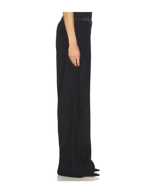 Vince Black Mid Rise Satin Combo Pull On Pant