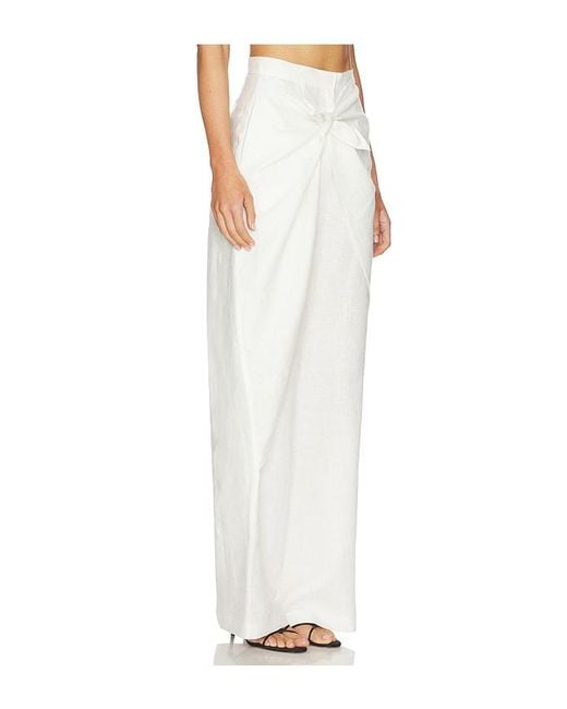 SELMACILEK White Knot High Waisted Pants