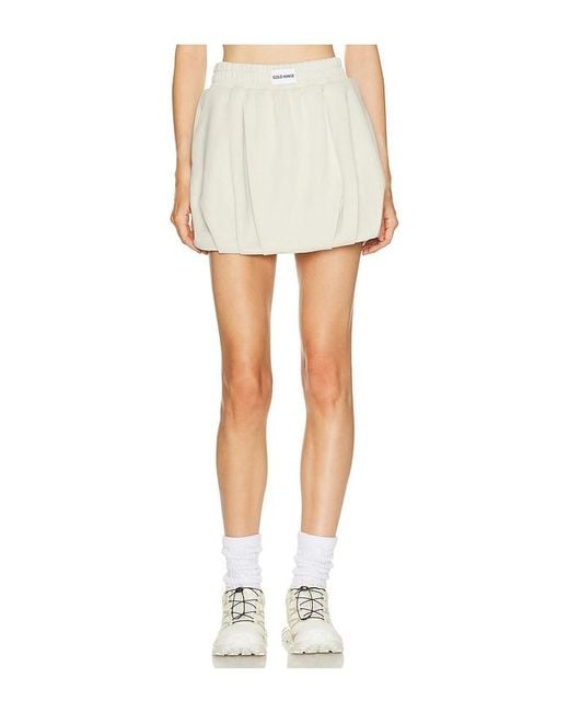 Gold Hinge White Luxesoft Bubble Skirt